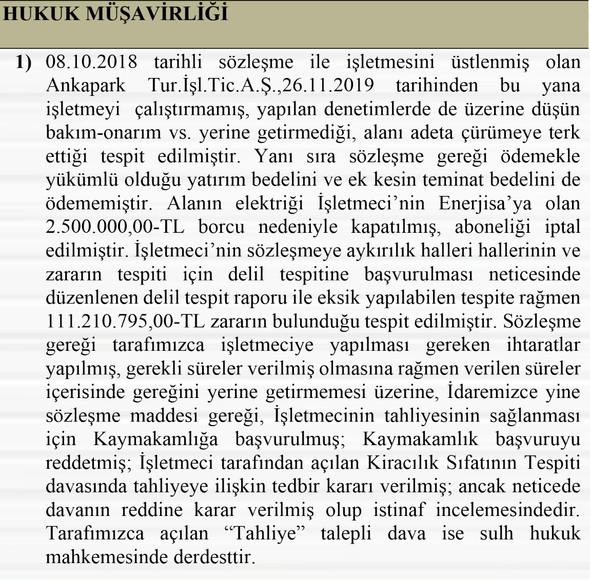 Hukuki müşavirlik metni