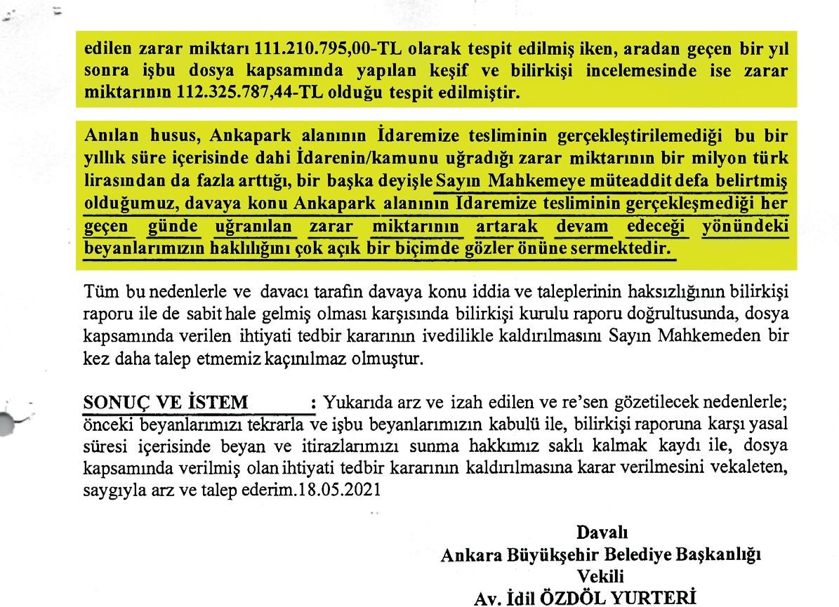 BU ARADA İŞLETMECİ TARAFINDAN AÇILAN DAVA KAPSAMINDA