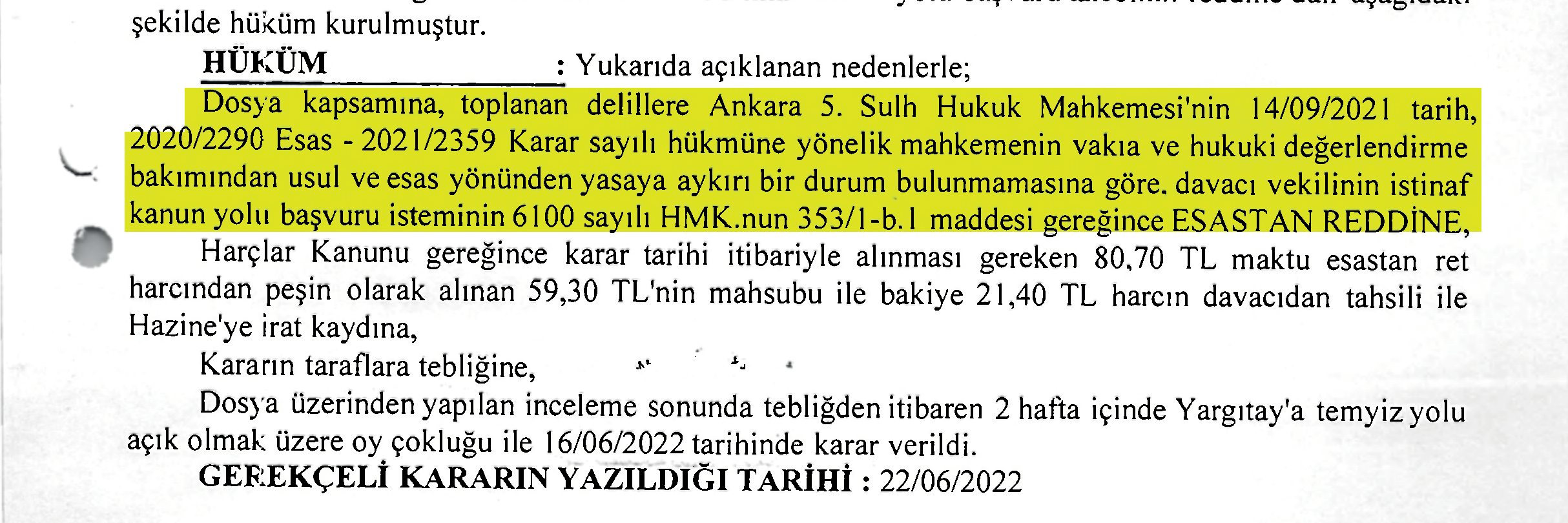 İŞLETMECİ TARAFINDAN AÇILAN DAVADA BÖLGE ADLİYE