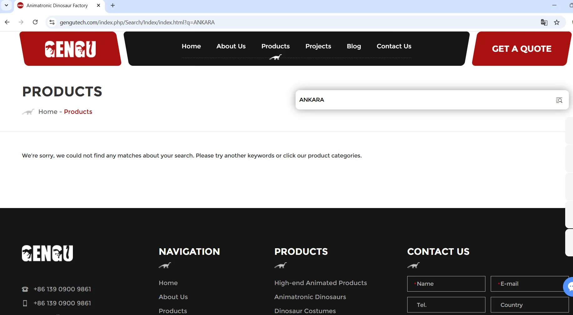 GENGU sitesinde ANKARA araması - sonuç yok